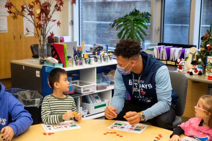 Irv Carter visited Holland Bloorview Children's Hospital in Toronto.